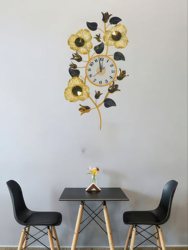 The Sun petal Wall Clock (19 x 35 Inches)